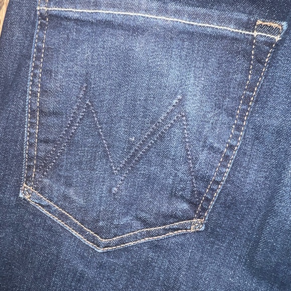 Women's MOTHER Dark Blue Wide-Leg Jeans - Picture 8 of 8